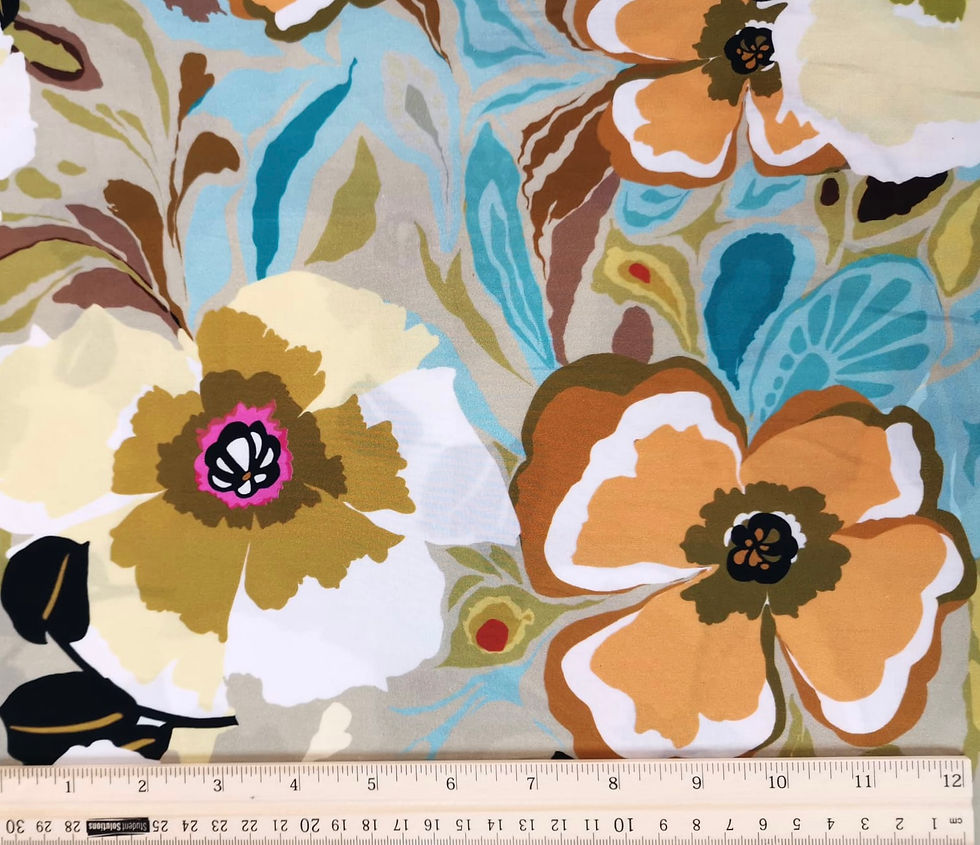 Thumbnail: Marlie Cotton Lawn - Lady Mc Elroy - Bold Botanicals - Floral Print - Blue & Mul