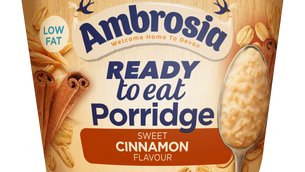 Ambrosia expands porridge range with new sweet cinnamon flavour
