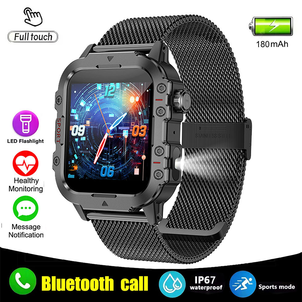 Thumbnail: 2026 New Military Smart Watch Men IP67 3ATM Outdoor Sports Fitness Tracker Healt