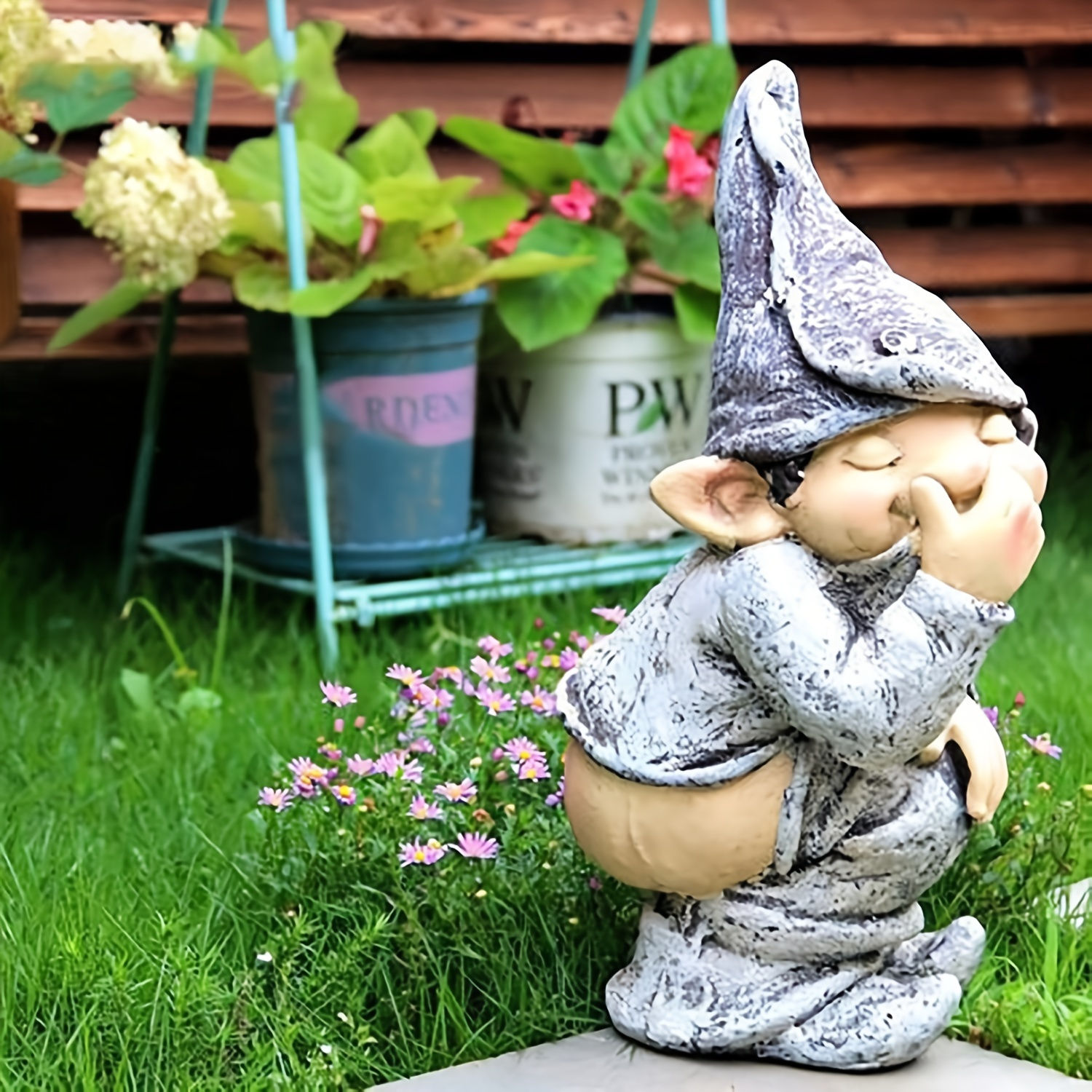 Cheeky Gnome Garden Statue