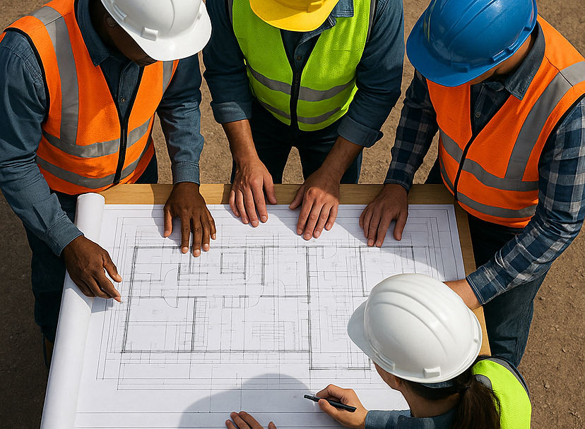 blueprint table meeting