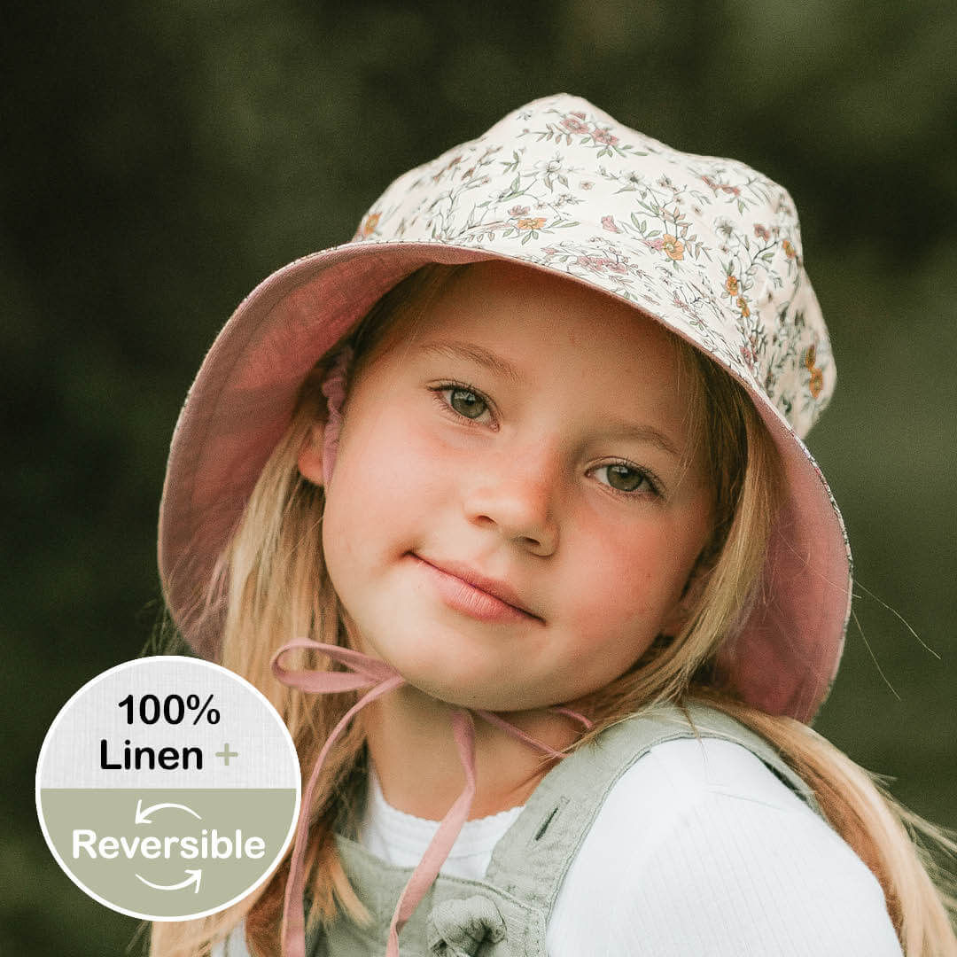 Bedhead Hats - 'Wanderer' Girls Panelled Bucket Sun Hat - Penelope / Rosa