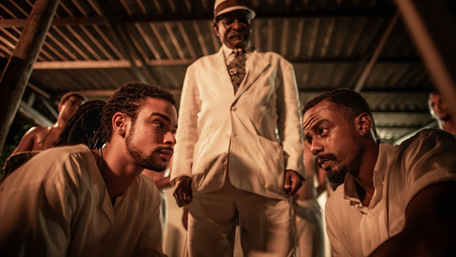 Raphael Logam e Sérgio Malheiros transformam a capoeira em guerra de destino em Capoeiras