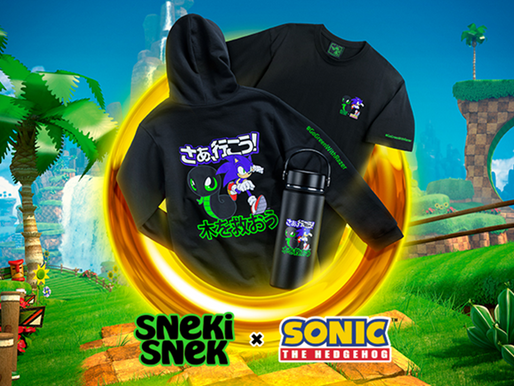 Sneki Snek e Sonic The Hedgehog aceleram pela conservação do meio ambiente em nova coleção de produtos