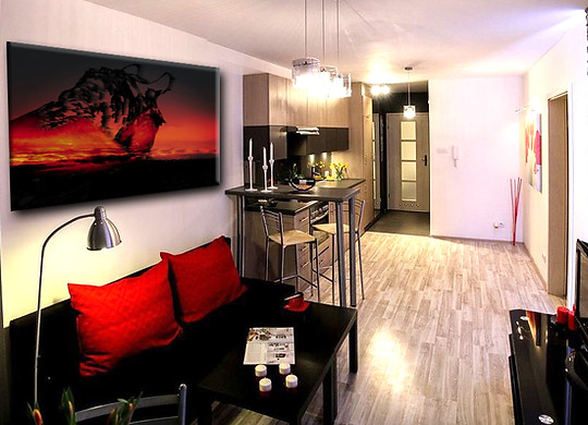 Volcanic Horse Art in Lounge