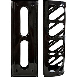 Oval Organizer Wall Mounting Plastic Bag Holder and Dispenser, Black (Option 2).jpeg