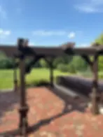 pergola staining