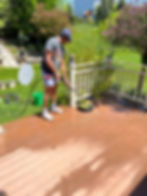 pressure washing composite decking