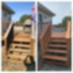 deck staining before and after