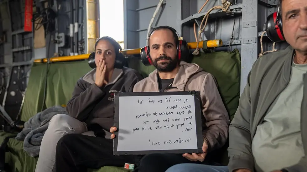 Yarden Bibas, October 7th Hostage Survivor on his way home back to Israel
