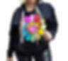 Thumbnail: Albidalove Happy Print Distressed Hoodie