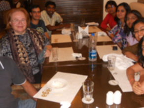 Lab dinner with Prof. Eve Marder at the Royal Senate