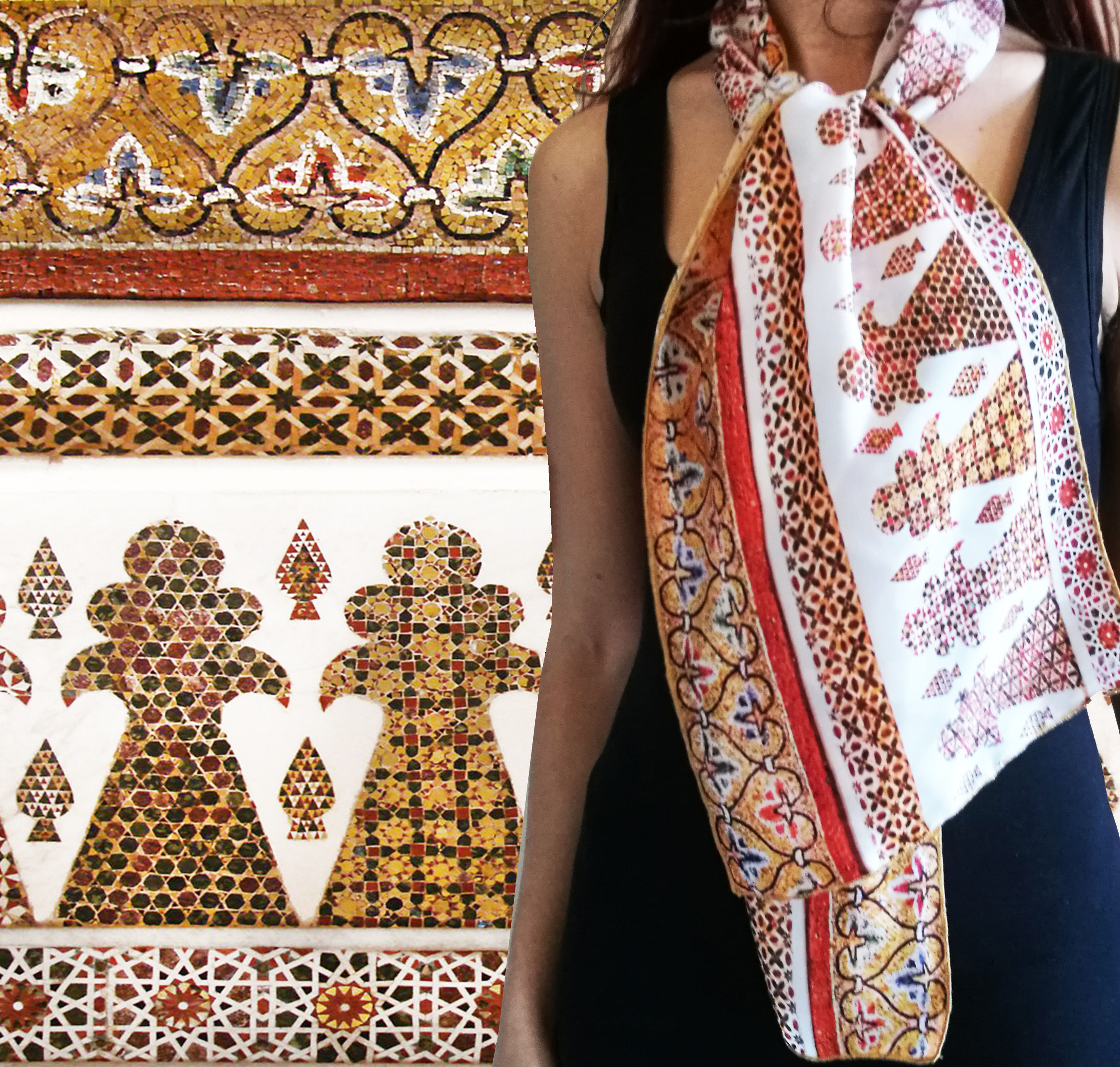 Foulard "Mural decor" - limited edition for Royal Palace of Paler