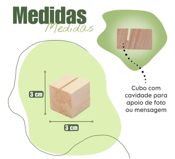 Miniatura: Kit 20 un suporte cartão de madeira