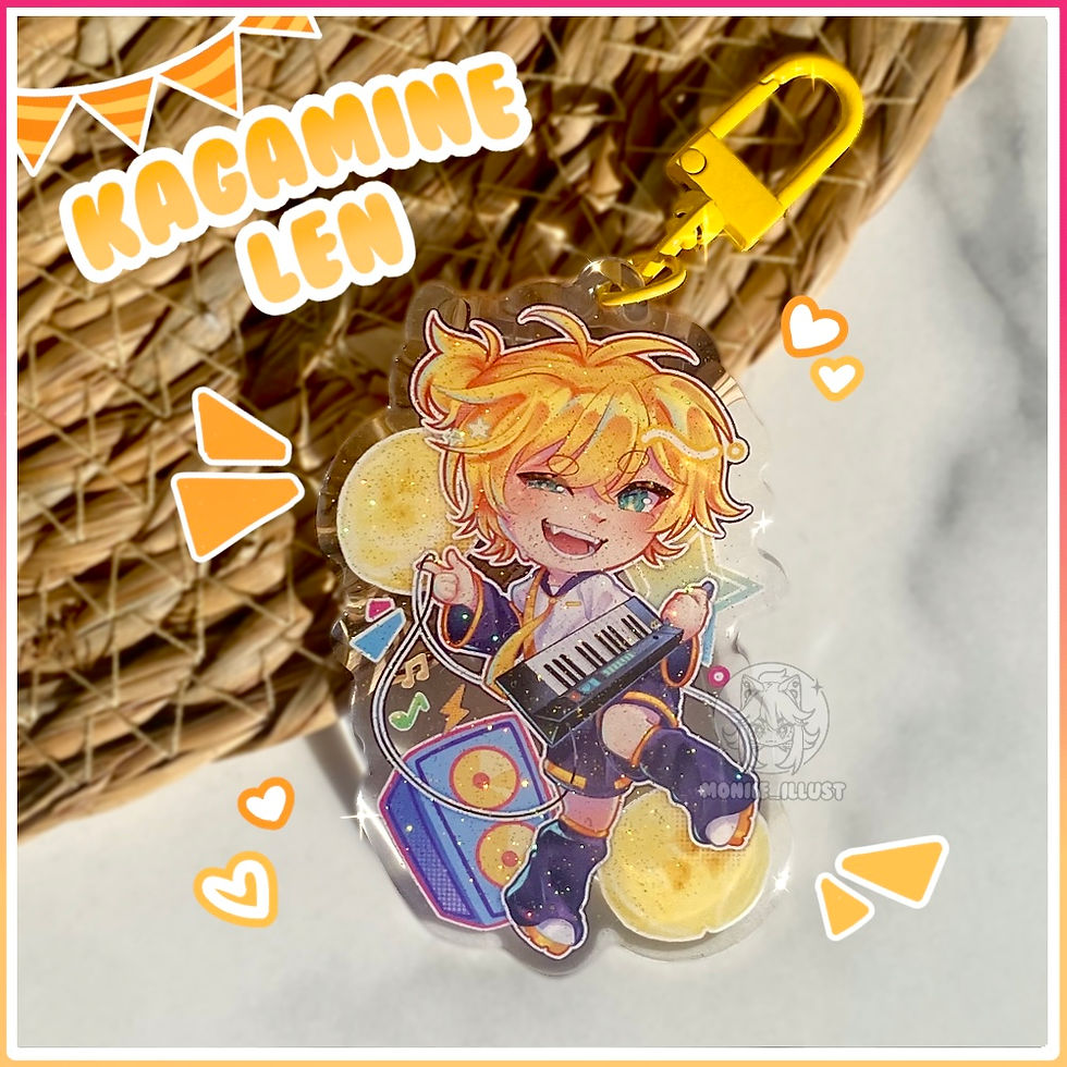 Thumbnail: Kagamine Rin / Len 3in Glitter Charms