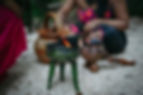 Group sacred ceremony setup at Lunita jungle retreat center
