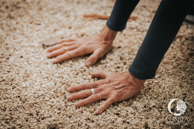 Grounding in nature: A moment of connection at Lunita Jungle Retreat, Cancun.