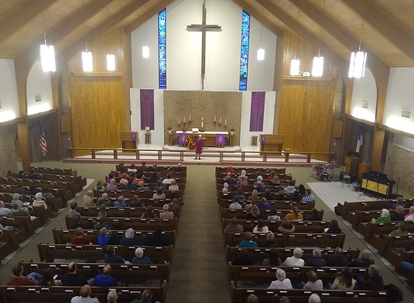 Karla Chandler, Corrie ten Boom Reenactor, at Zion Lutheran Church, Marengo, Illinois