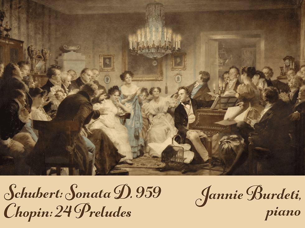Pianist Jannie Burdeti ~ Schubert & Chopin