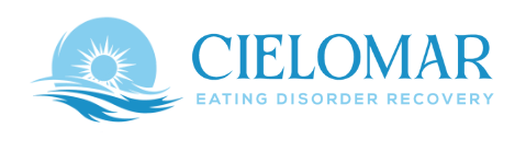 Cielomar Eating Disorder Recovery logo with a blue ocean wave and text 