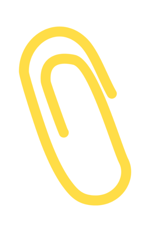 Gold paperclip icon on black background, symbolizing attachment or a link.