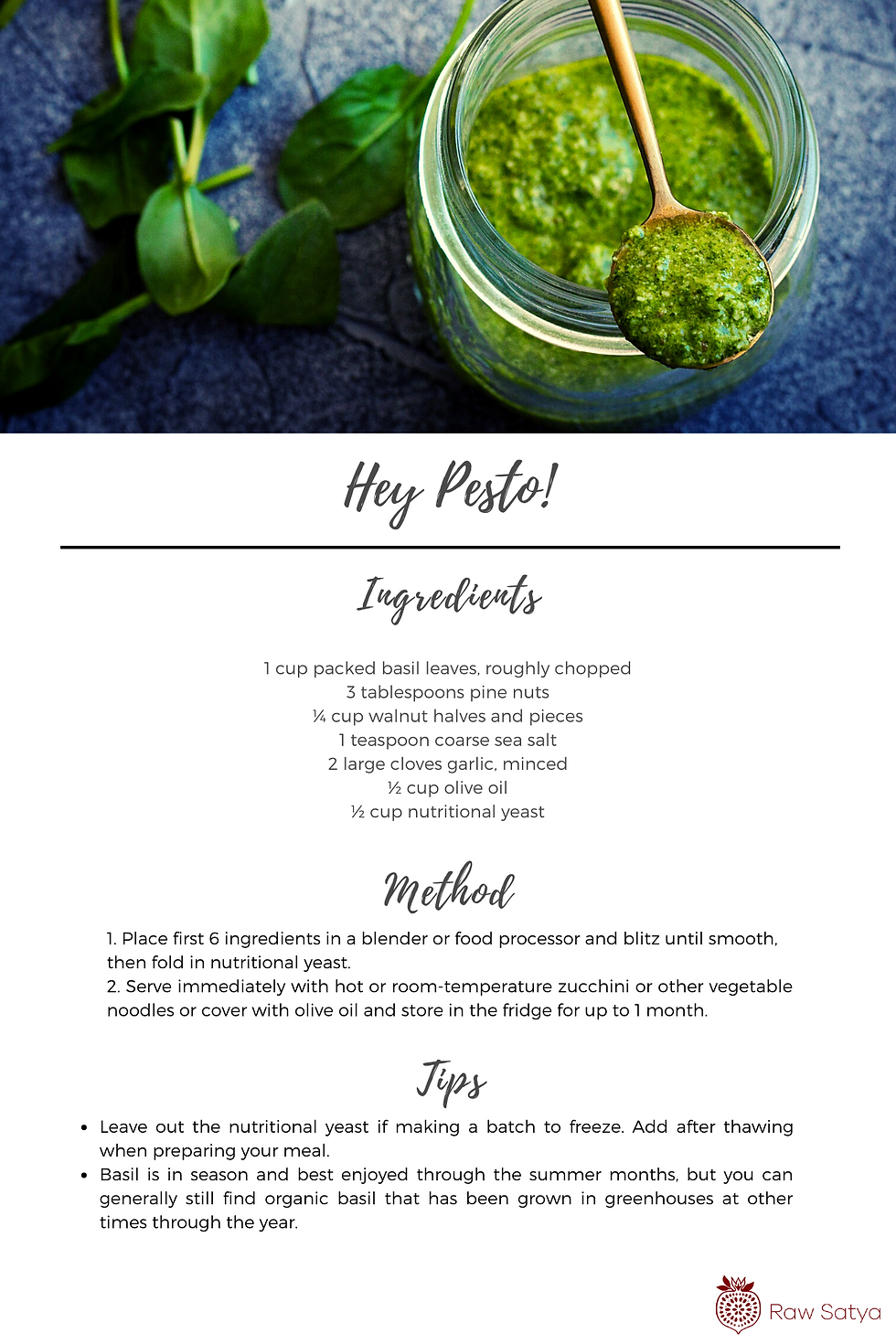 pesto recipe