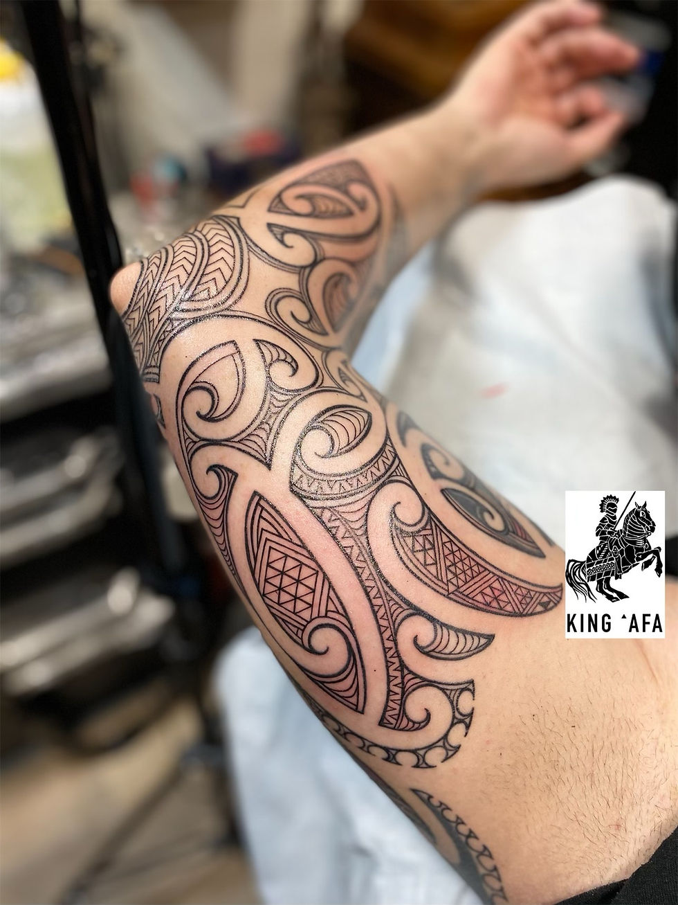 Maori tamoko tattoo kirituhi aotearoa new zealand haka polynesian tattoo by King 'Afa in Los Angeles 