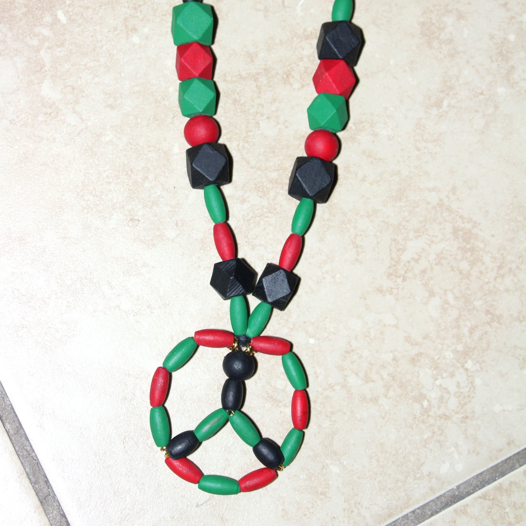 Peace Nation Mens Wooden Neck Piece