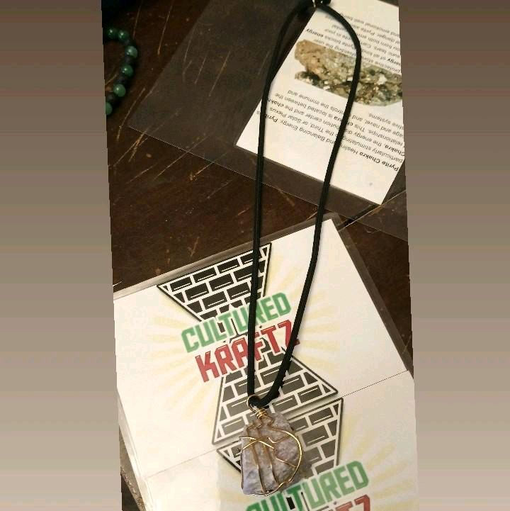 Thumbnail: Raw Lepidolite Neck Piece