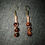 Thumbnail: Red Tigers Eye Copper Wired Crystal Earrings