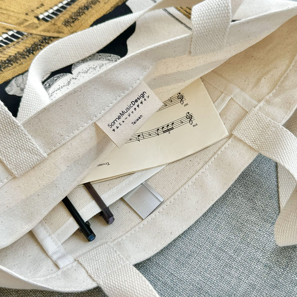 Thumbnail: Female's Classicats Grand Piano Cotton Bag 100% Cotton Bag
