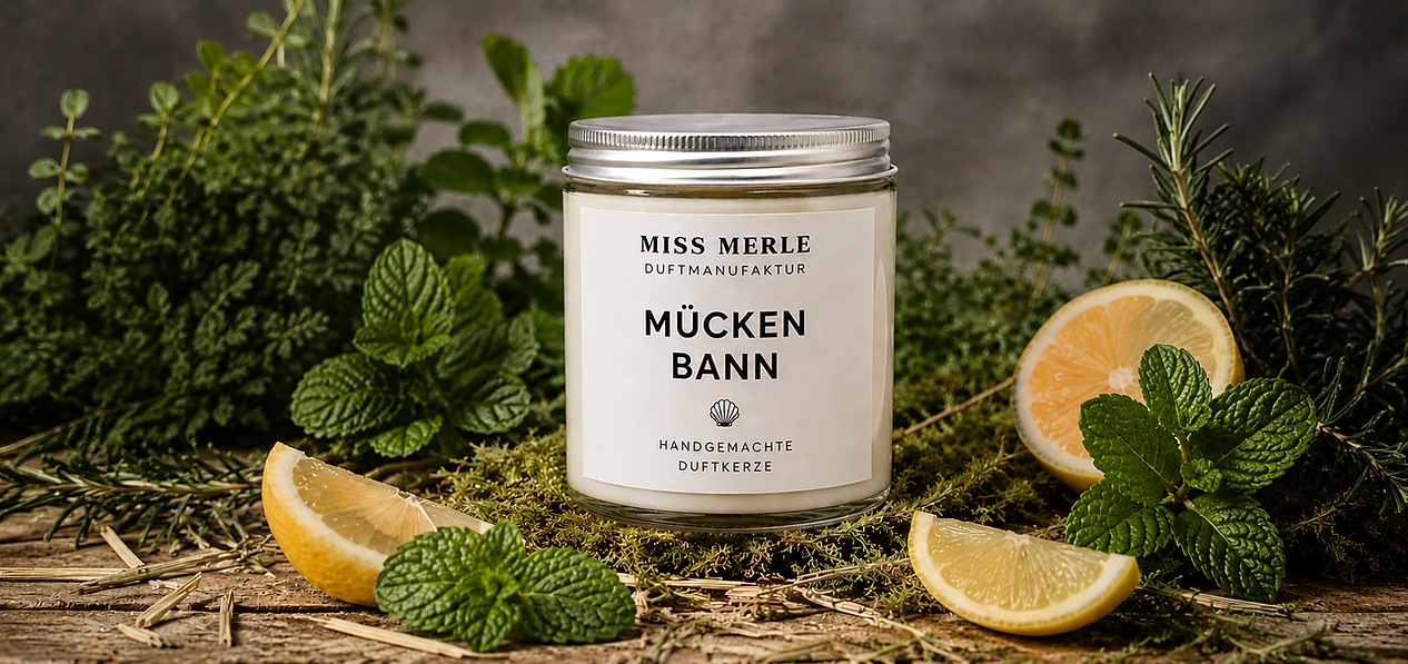 MISSMERLE Mückenbann Kerze gegen Mücken