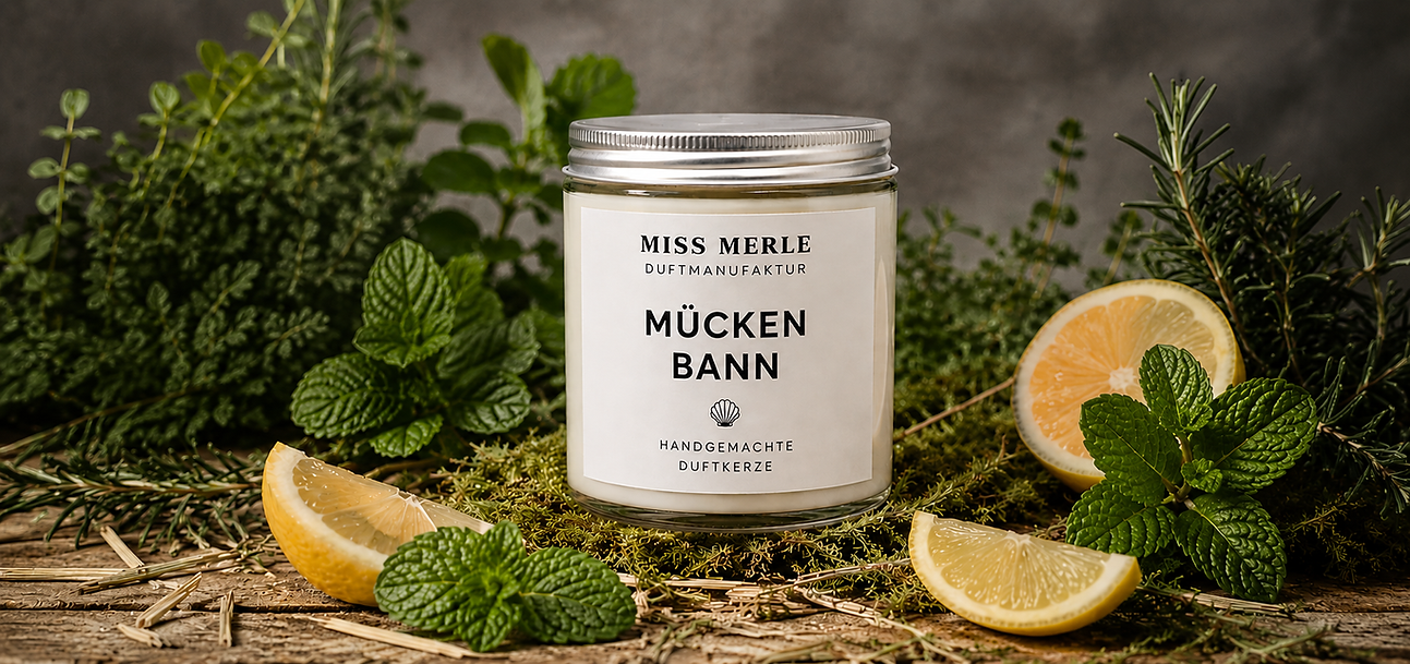 MISSMERLE Mückenbann Kerze gegen Mücken