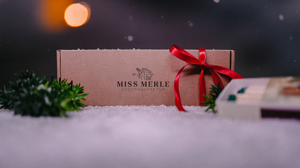 Nachhaltig verpacktes Duftkerzenset „So riecht der Norden“ mit drei handgefertigten Travel Candles à 90 g in naturbrauner Ges