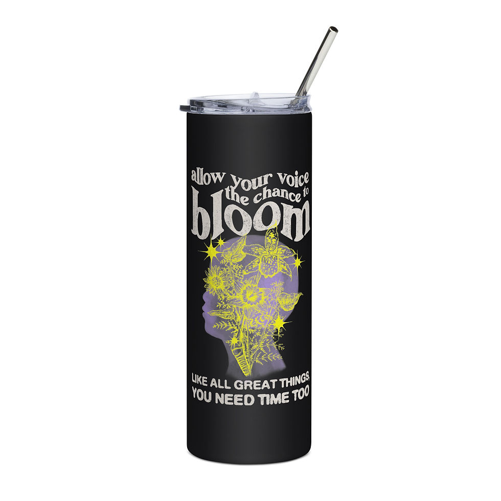 Thumbnail: Blooming Larynx straw tumbler in Black
