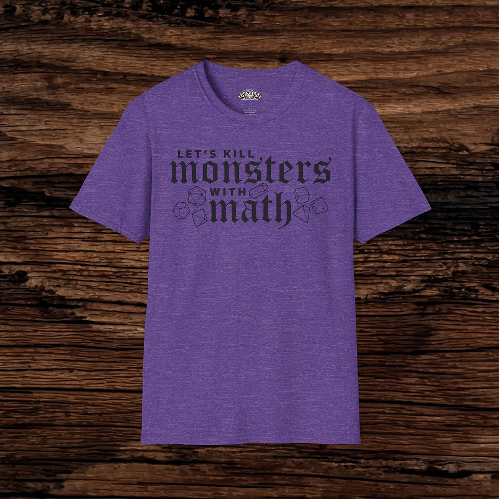 Thumbnail: Let's Kill Monsters with Math Unisex Softstyle T-Shirt