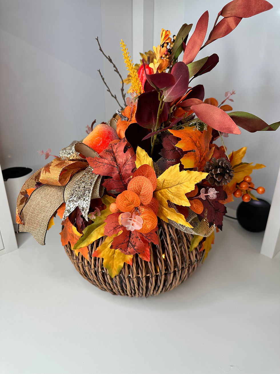 Thumbnail: Light up rattan pumpkin display