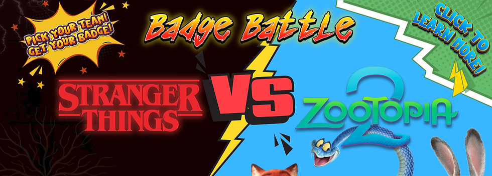 🔥Batalla de Insignias: Stranger Things vs. Zootopia🔥