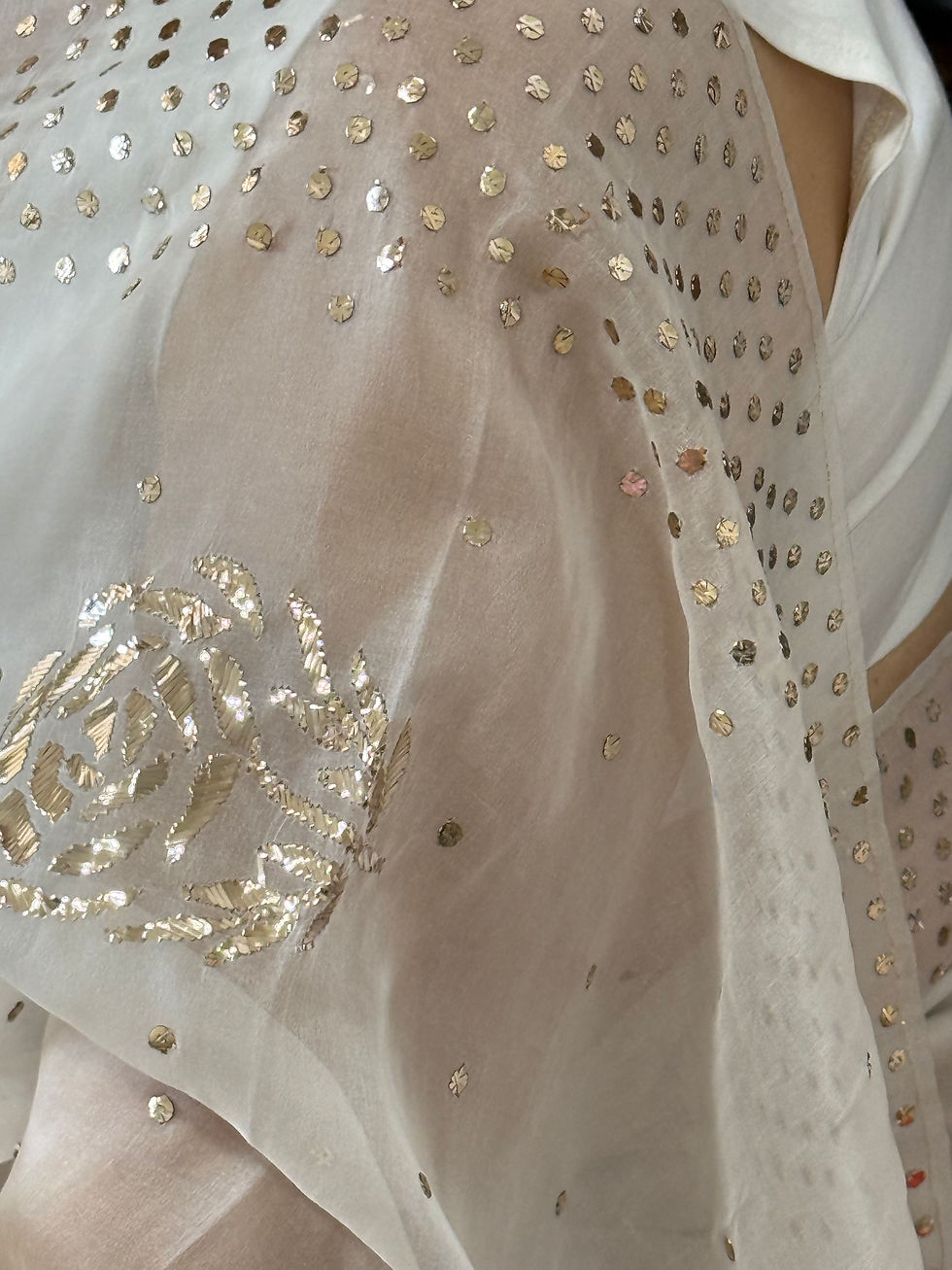 Thumbnail: MUKAISH dyeable pure organza silk saree 