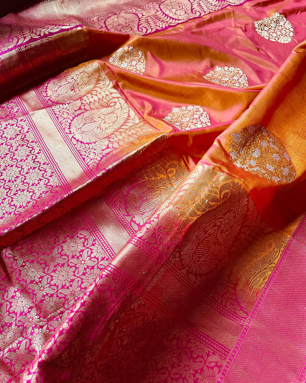 Thumbnail: Banarasi Kataan silk Dual tone Kadhua
