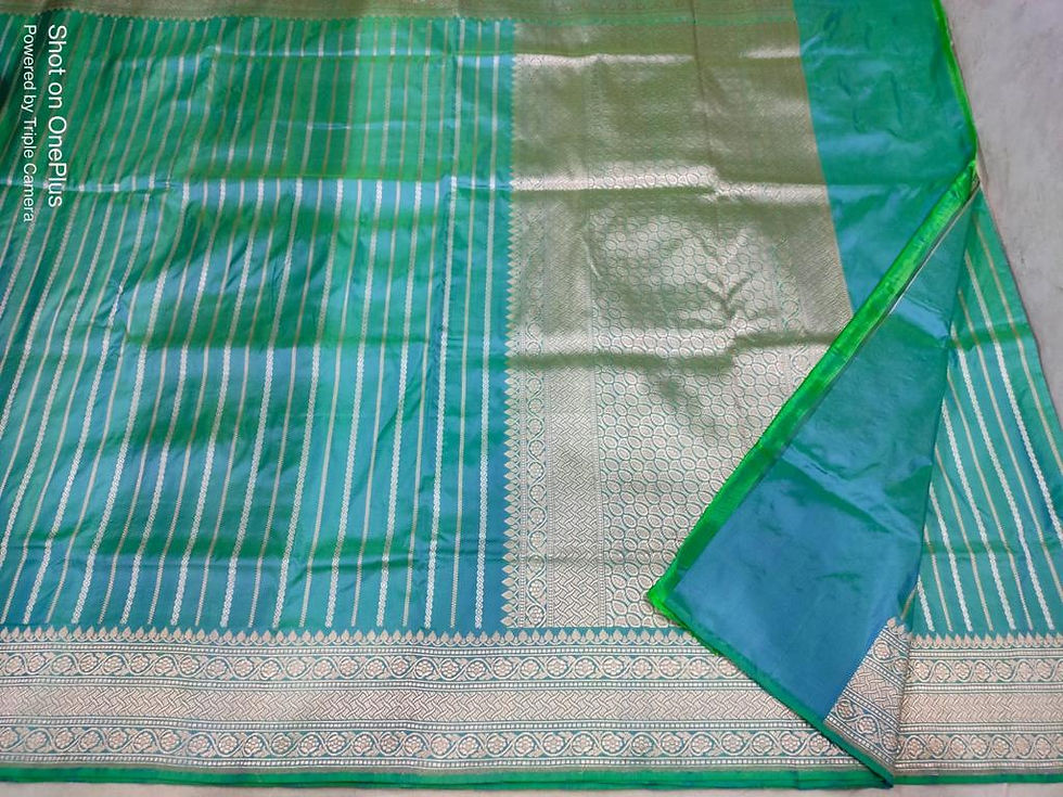 Thumbnail: Banarasi Katan silk dual tone saree