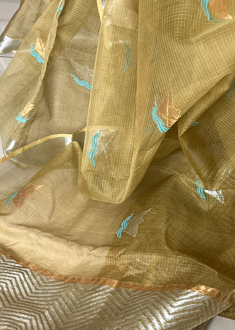 Thumbnail: REAL SILVER ZARI KOTA DORIA GI TAGGED