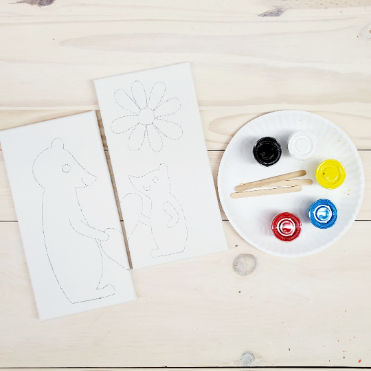 Thumbnail: Hedgehogs Double Canvas Partner Painting