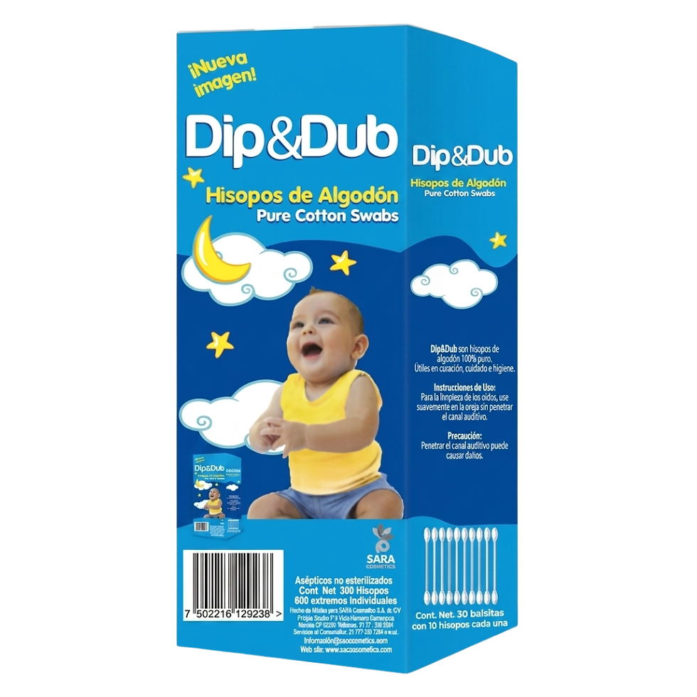 Miniatura: DIP & DUB HISOPOS DE ALGODÓN EXHIBIDOR DE 30 PIEZAS