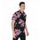Thumbnail: Purple Leaves Print Men's Polo Shirt. (SPI)