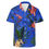 Thumbnail: Azalea Print (Blue) Men's Hawaiian Casual Shirt.