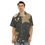 Thumbnail: Black cat / Spider webs Print (AD) Men's Hawaiian Shirt Button Closure. (SPI)