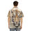 Thumbnail: Tiger face Print Men's Hawaiian Shirt With Button Closure. (SPI)