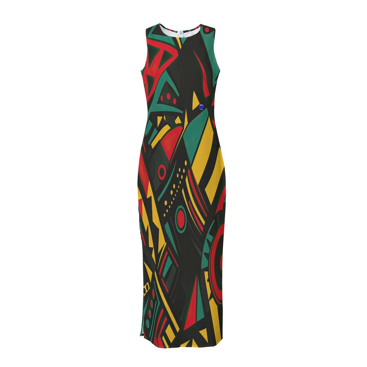 Bhm dsn Women's Beach Perspective Chiffon Sleeveless Dress. (SPI)