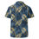 Thumbnail: Gold and Navy print Men's Hawaiian Casual Shirt..